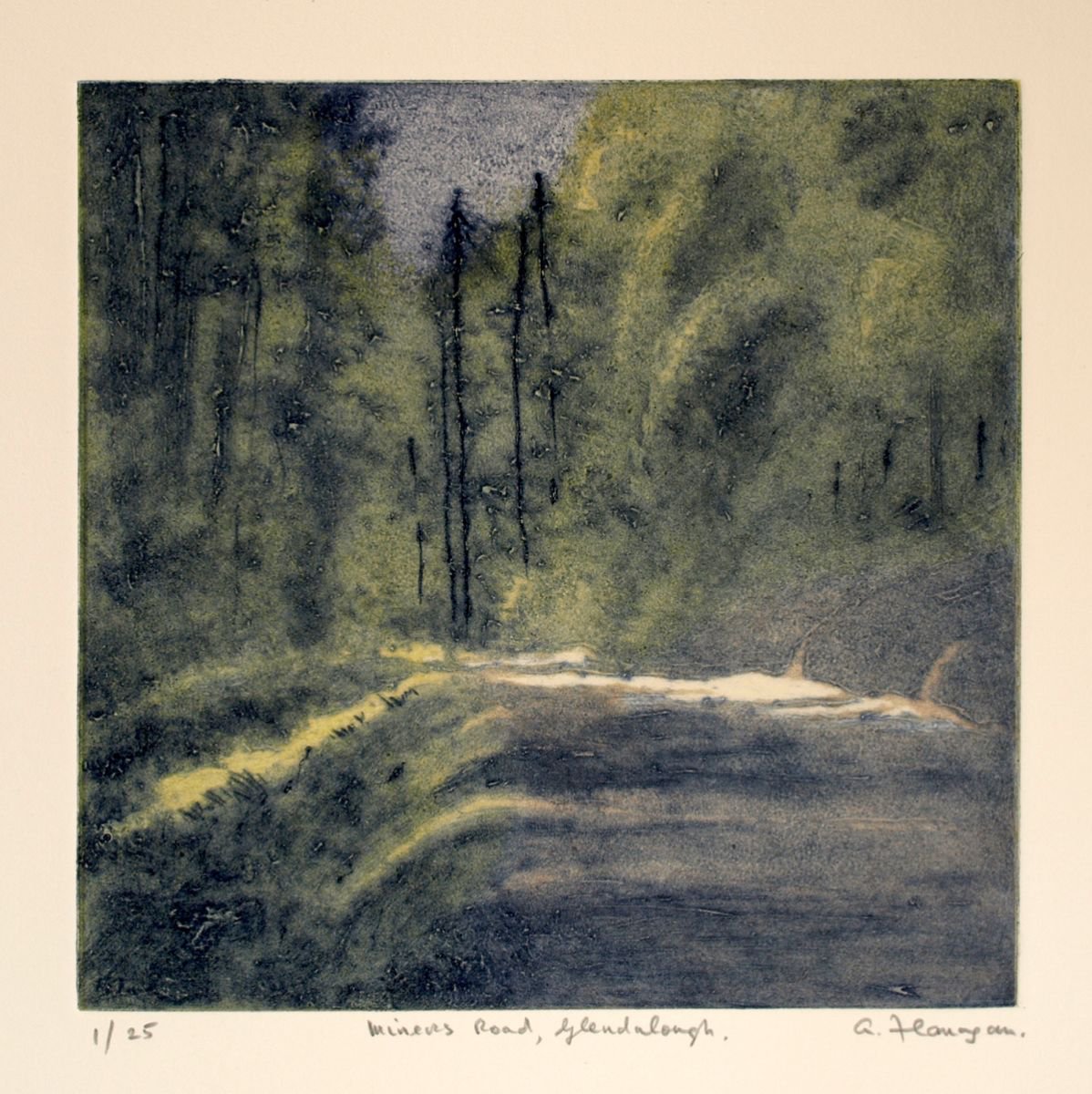 Photorealistic Landscape Etchings & Engravings By Aidan Flanagan Irish Landscapes, 12 X 12, Miners Road, Glendalough, Artfinder