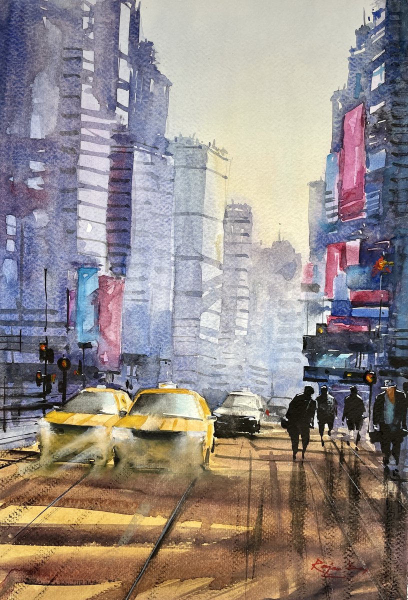 New York Street Scene by Rajan Dey
