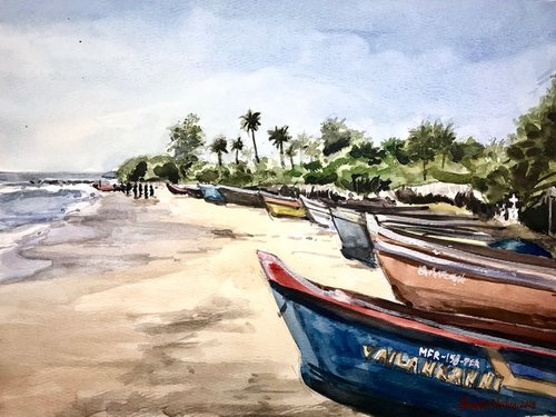 Sunny Goan beach by Joseph Peter D'silva
