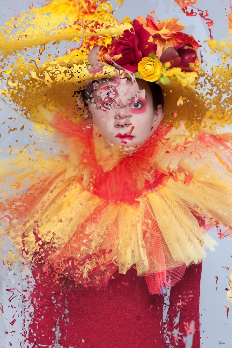 Illustrative Portrait Photograph By Bojan Jevtic, 29 X 43, Clown, Original Artwork