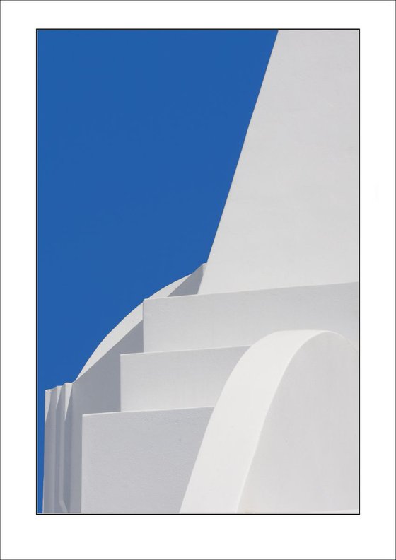 From the Greek Minimalism series: Greek Architectural Detail (Blue and White) # 12, Santorini, Greece
