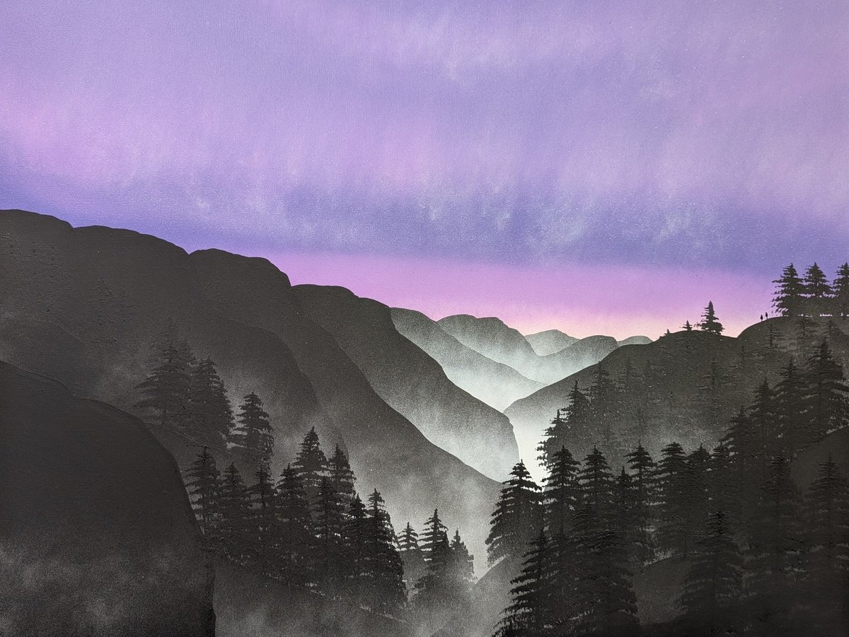 Landscape Acrylic Painting By Robert Owen Bloomfield, 31 X 24", ShaS?di?i?n 19, Original Artwork