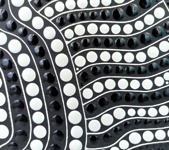 Black and White Abstract Elephant