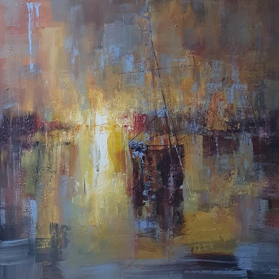 " Harbor of destroyed dreams - I Believe " (W 100 x H 100 cm) SPECIAL PRICE!!!