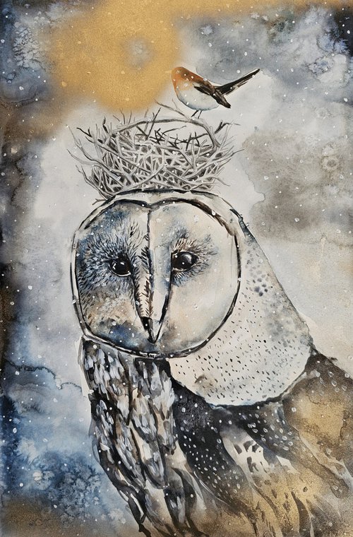 Golden Owl by Evgenia Smirnova
