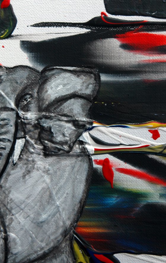Abstract Elephant in motion 3
