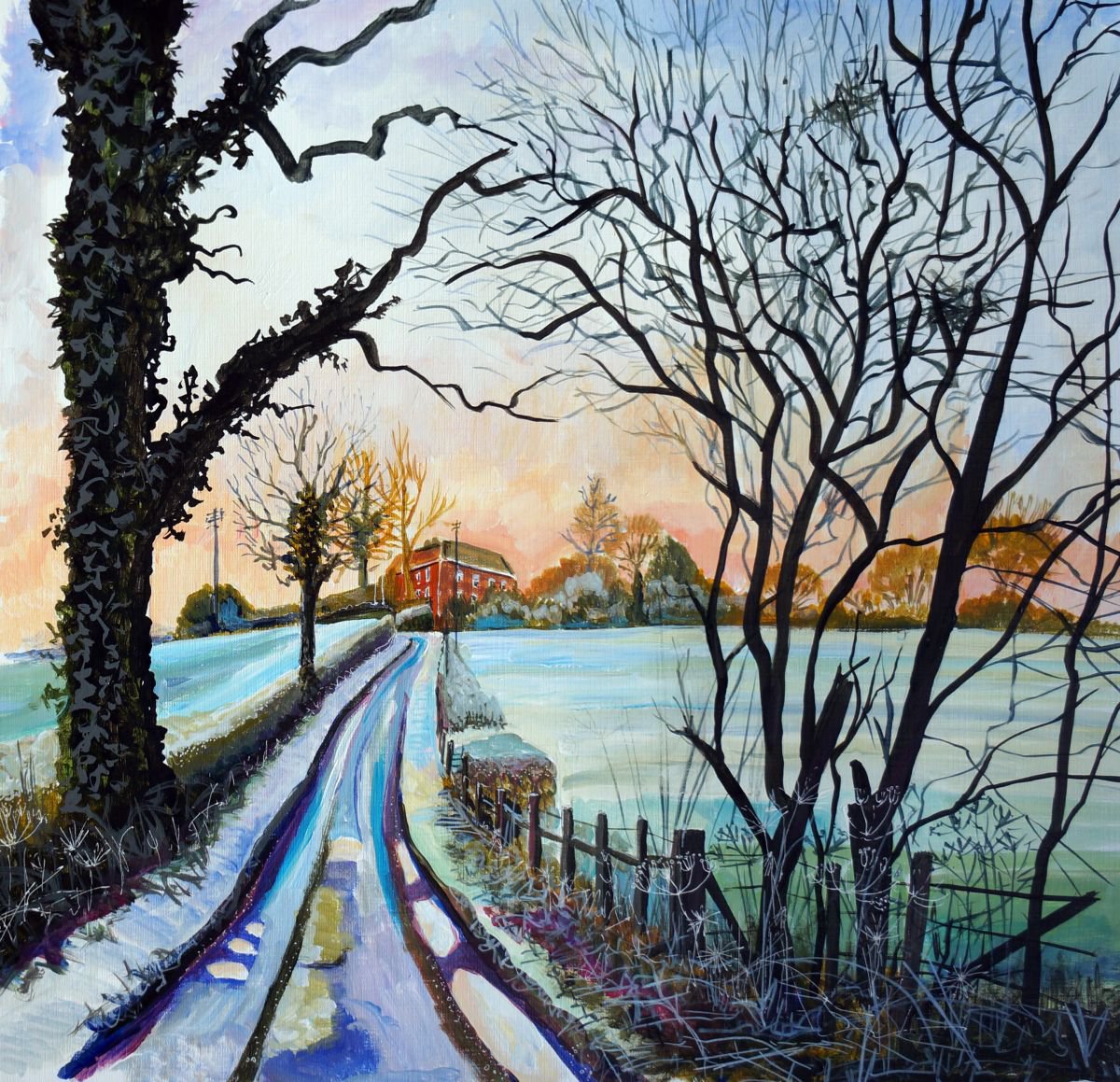 Frosty morning path by Julia Rigby