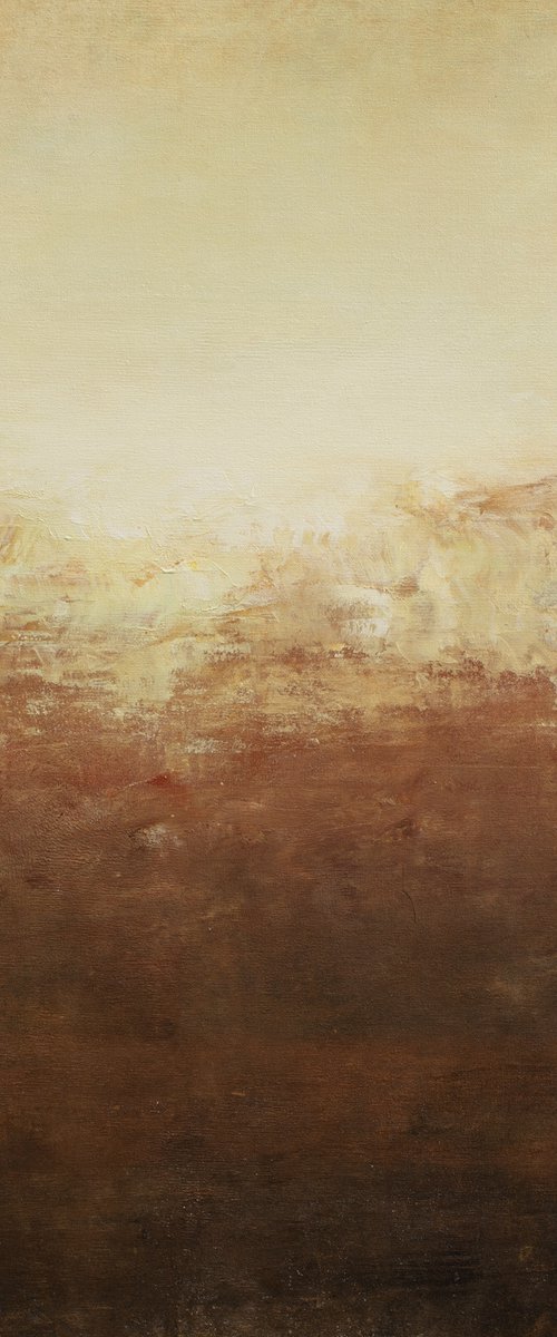 Distant Land 220714, earth tones abstract color field painting. by Don Bishop