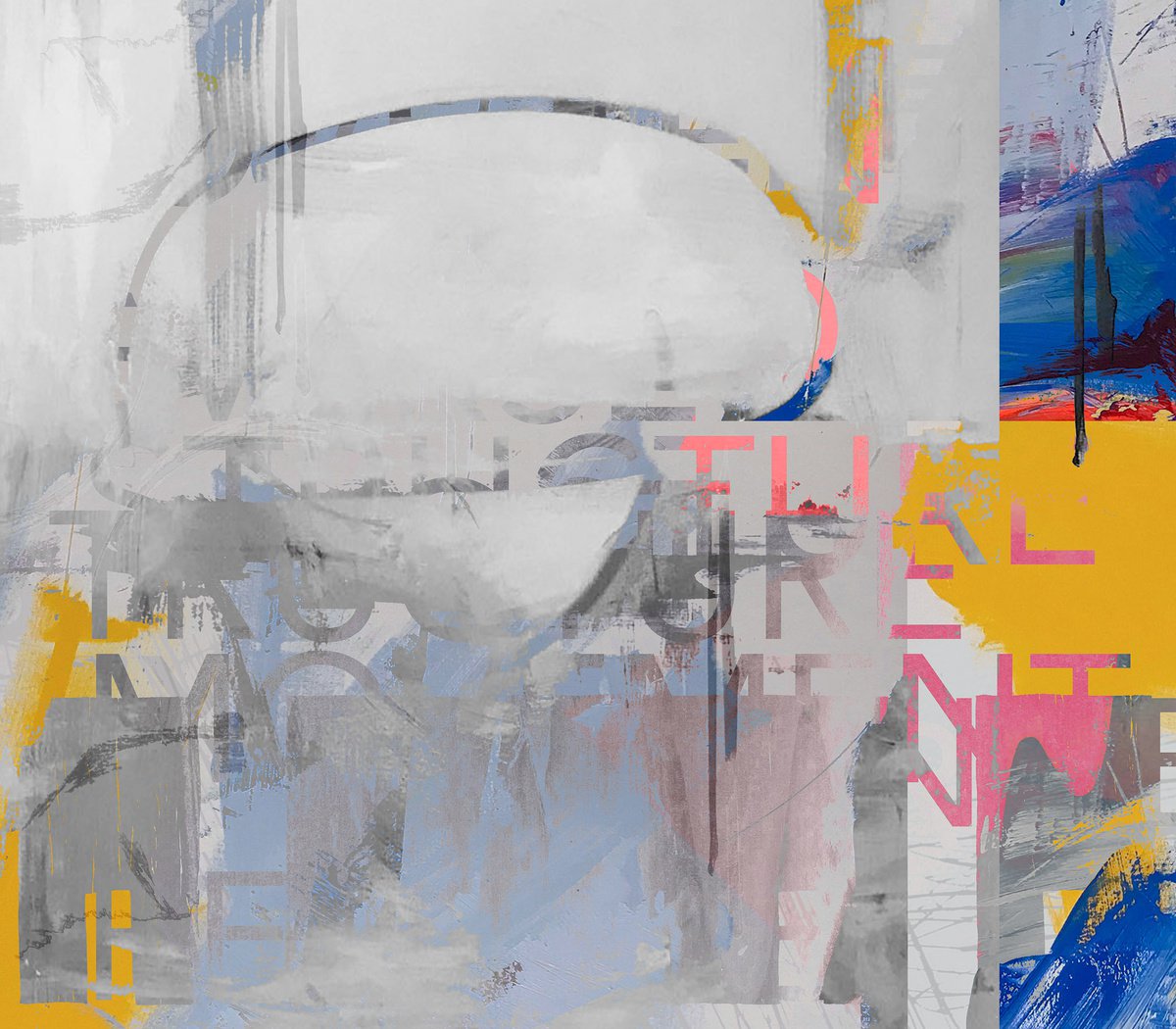 Abstract Print By The Most Active, 17 X 15", Lost Signal, Original Artwork