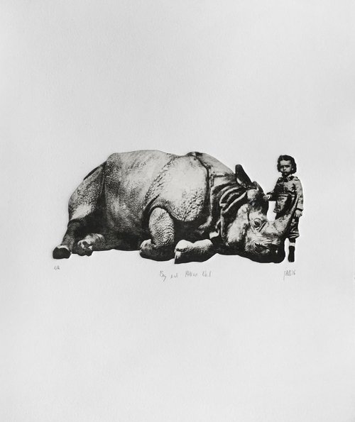 Boy and Rhino No.1 by Jaco Putker