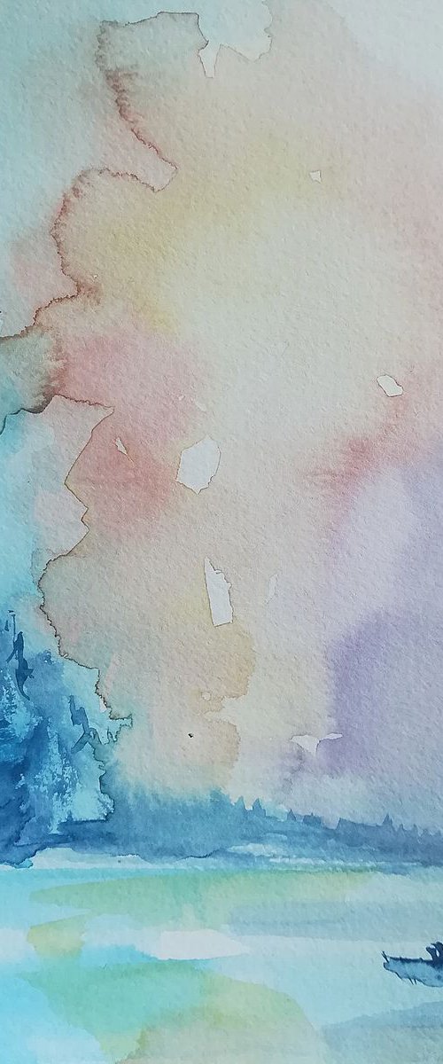 Watercolor landscape by Anamaria