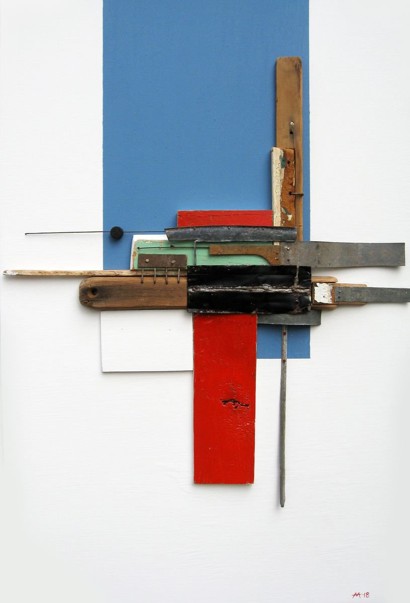 Geometric Abstract Sculpture By Mark Mazurczyk, 16 X 24", Os. 13, Original Artwork