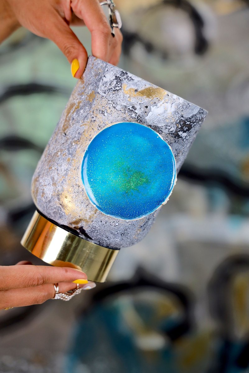 Organic Landscape Sculpture By Poovi Art, 6 X 8", Sky Is The Limit 03, Original Artwork