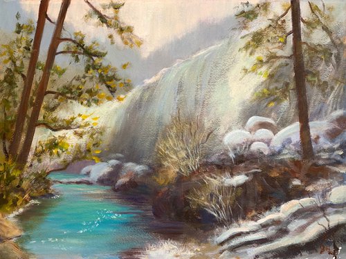 Winter wonderland - waterfall II by Shelly Du
