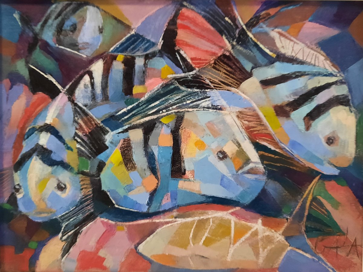 Expressive Landscape Oil Painting By Galya Koleva, 17 X 13, Agitated, Original Artwork