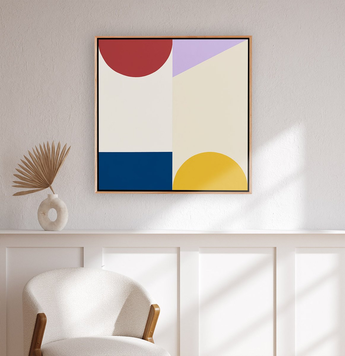 Geometric Abstract Acrylic Painting By Liam Roberts, 25 X 25", Array, Original Artwork