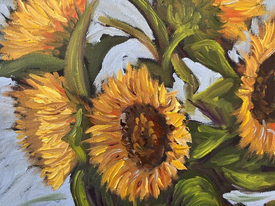 Vibrant Yellow Sunflowers