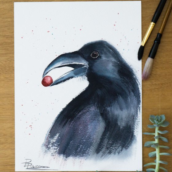 Raven portrait