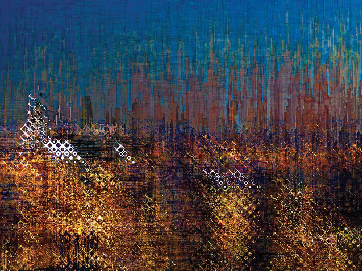 Abstract Cityscapes Print By Javier Diaz, 80 X 60, Ciudades Abstractas Xviii, Original Artwork