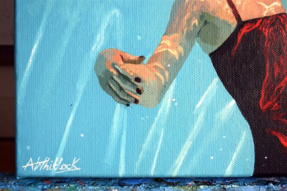 Underneath LIV - Miniature swimming painting