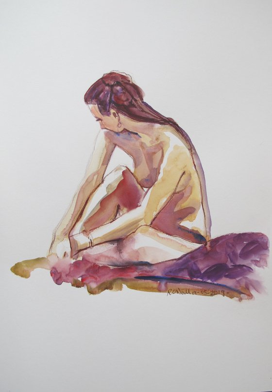 Seated female nude