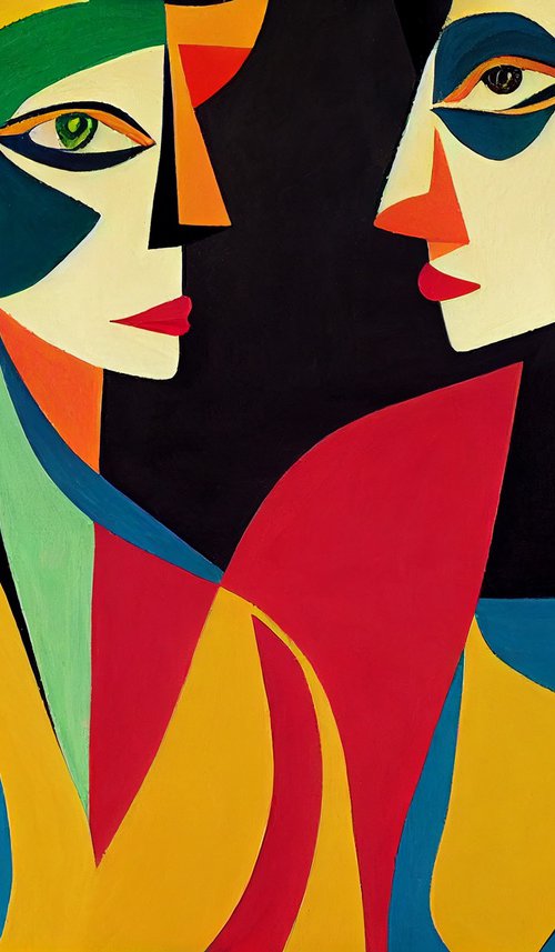 Friends (inspired by Picasso) by Kosta Morr