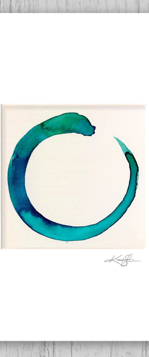 Enso Serenity 93 - Abstract Zen Circle Painting by Kathy Morton Stanion by Kathy Morton Stanion