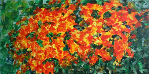 Late Roses in Autumn /  ORIGINAL PAINTING by Salana Art Gallery