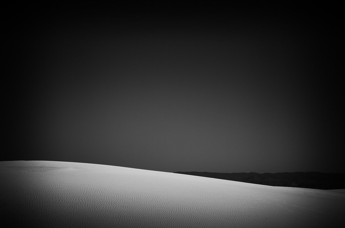 Photorealistic Landscape Photograph By Heike Bohnstengel, 23 X 17, Dusk, White Sands #2, Original Artwork