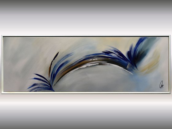 Carpe Diem  - abstract acrylic painting, canvas wall art, framed modern art