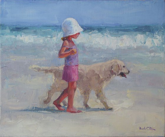 Girl with dog