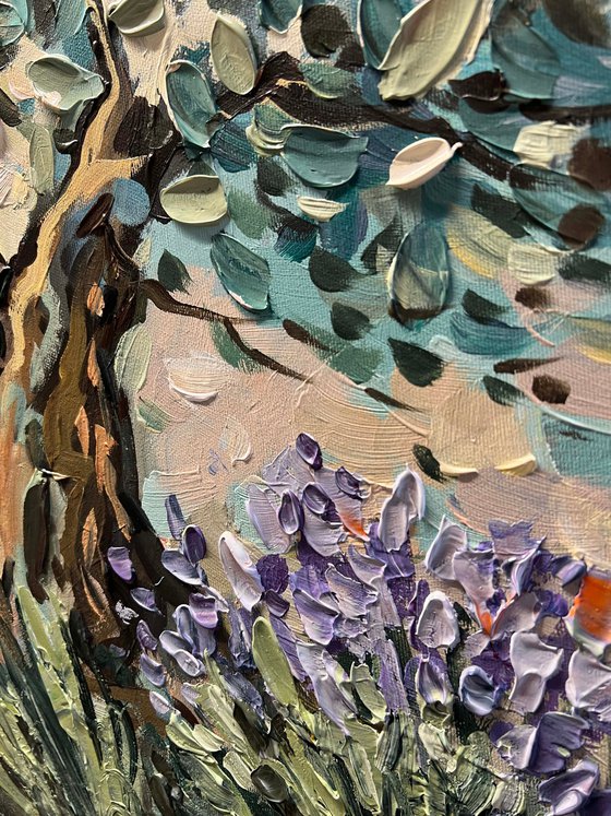 Lavender and Olive Trees