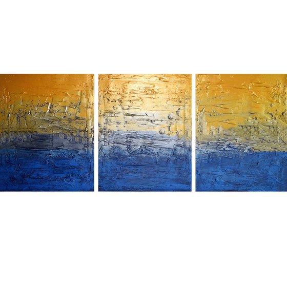 Silver and Gold  54 x 24"