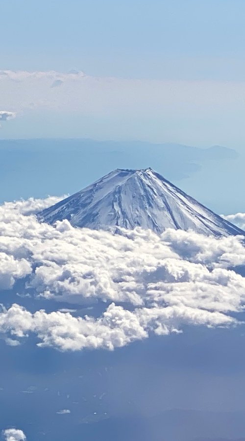 ABOVE THE CLOUDS: ART OF FUJI FROM THE AIRPLANE 1 by Hana Auerova