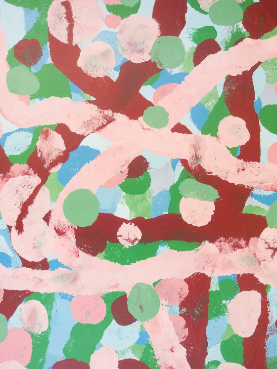 Spotty Pop Painting - 110 x 80 cm - 01