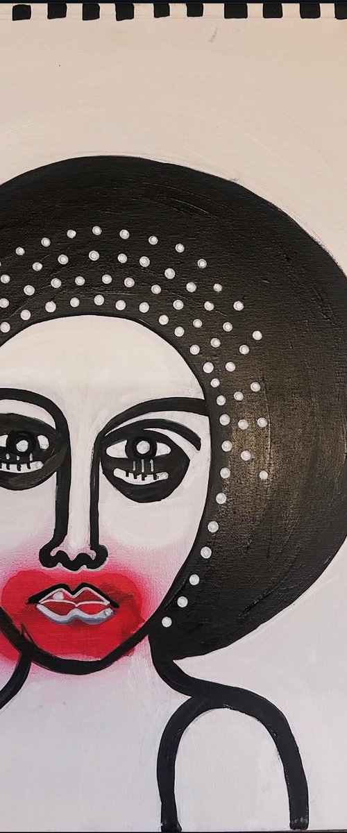 Women with Patterned Frame by Georgia Sawers