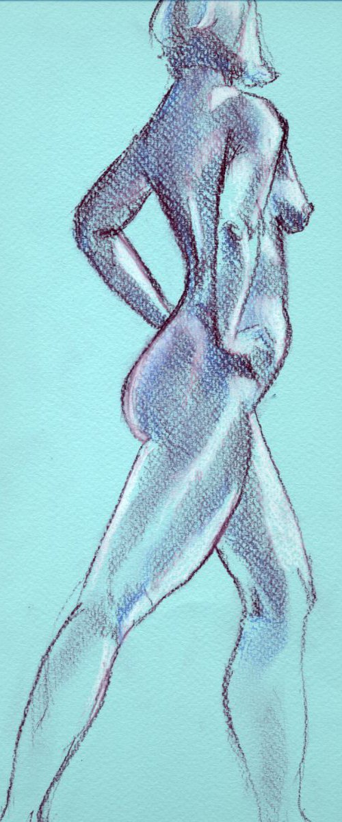 Standing - female nude by Louise Diggle