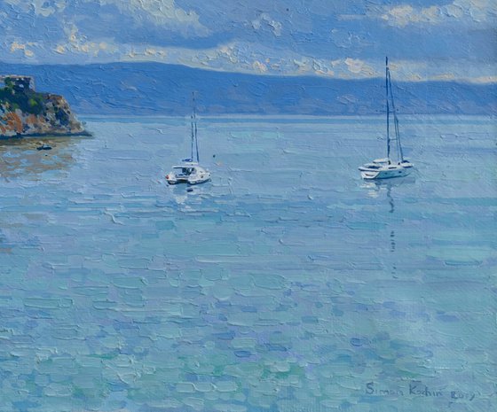 Garitsa Bay, Original Oil Painting by Simon Kozhin