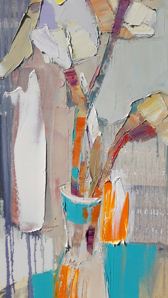 Bright irises. Morning.