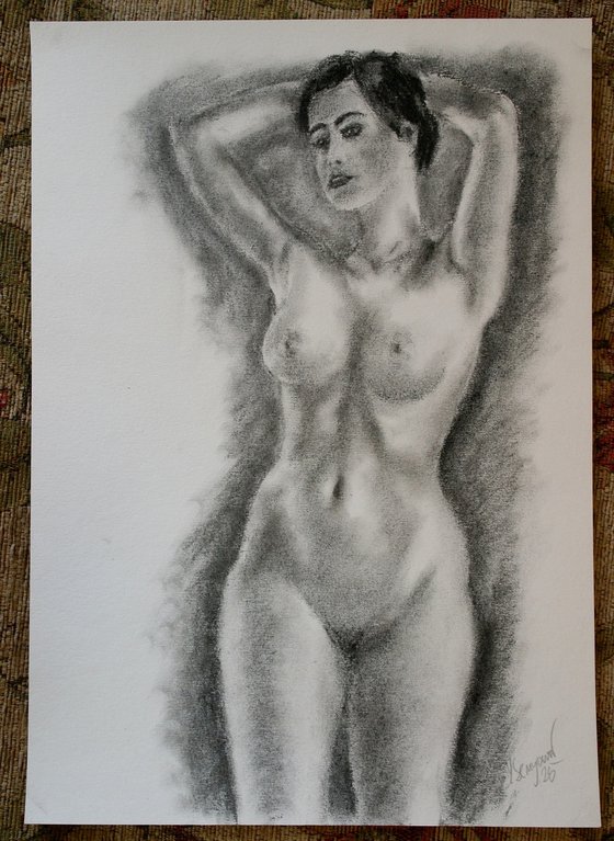 Female Figure #64 Charcoal