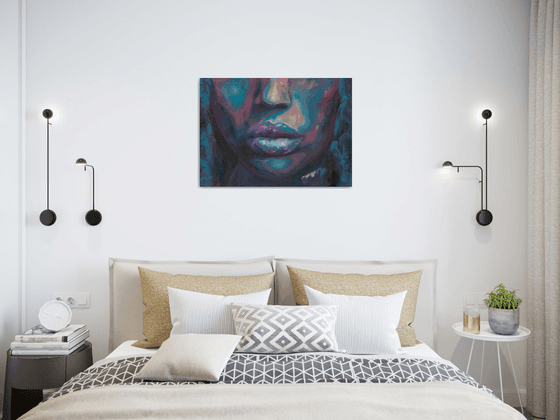 INFINITE - Modern colorful African woman wall art Colorful black female wall decor African culture gift