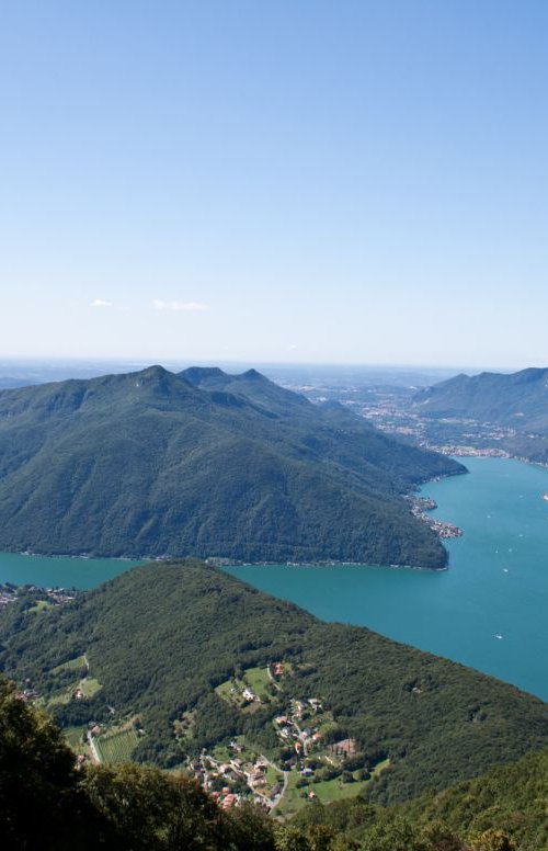 lugano lake by Bruno Paolo Benedetti