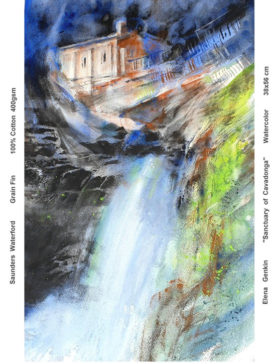 Sanctuary of Covadonga.  Color edition.