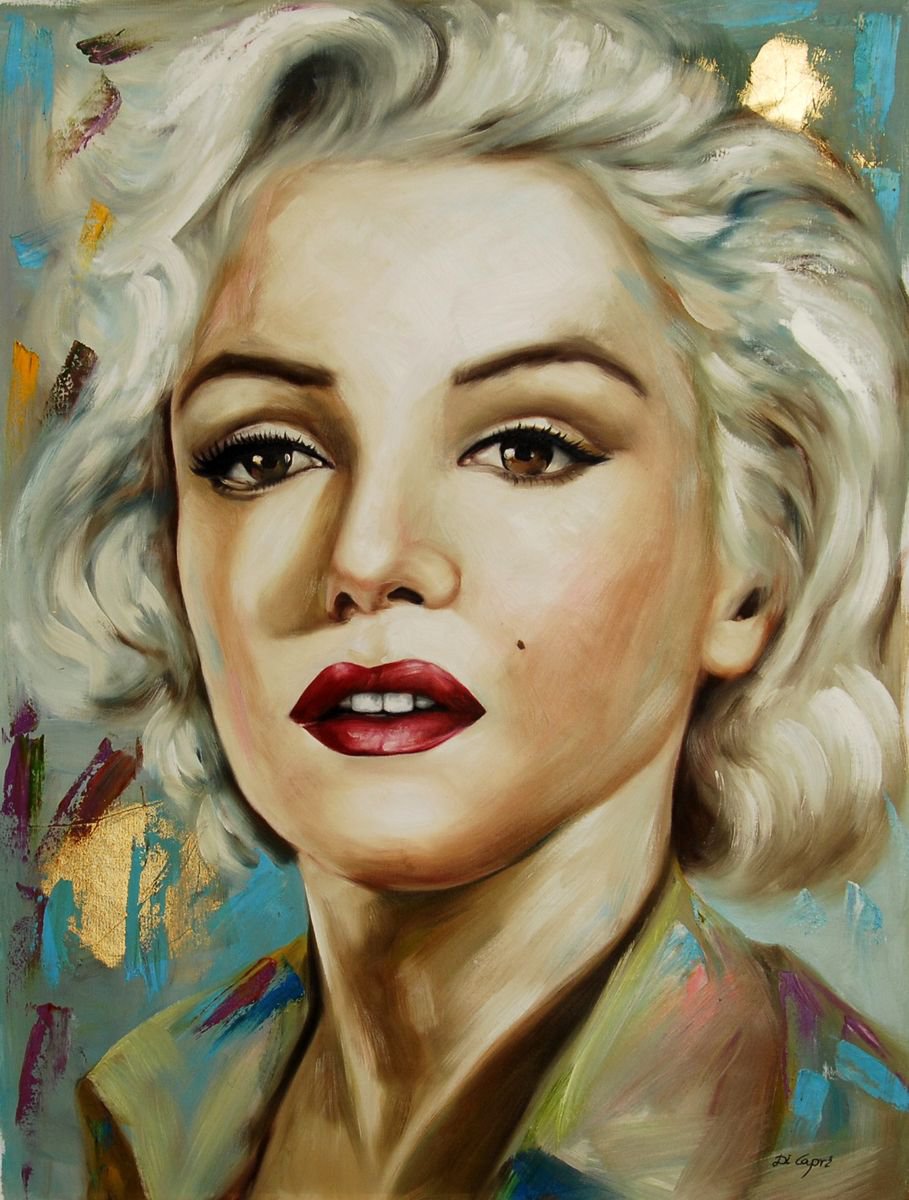 Marilyn Monroe Portrait | Black Edition No.05 by Di Capri