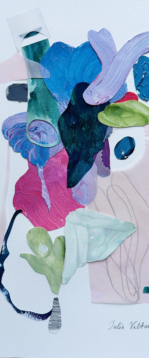 Collage "Window to the garden" by Julia Valtanen