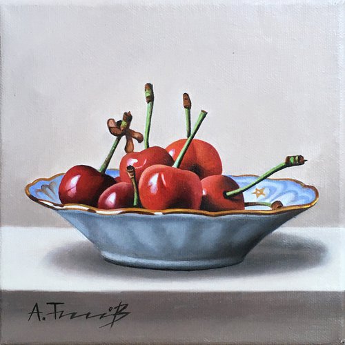 Cherries on a Saucer by Alexander Titorenkov
