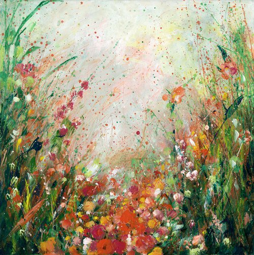 A Summer Story 3 - Floral Painting by Kathy Morton Stanion by Kathy Morton Stanion