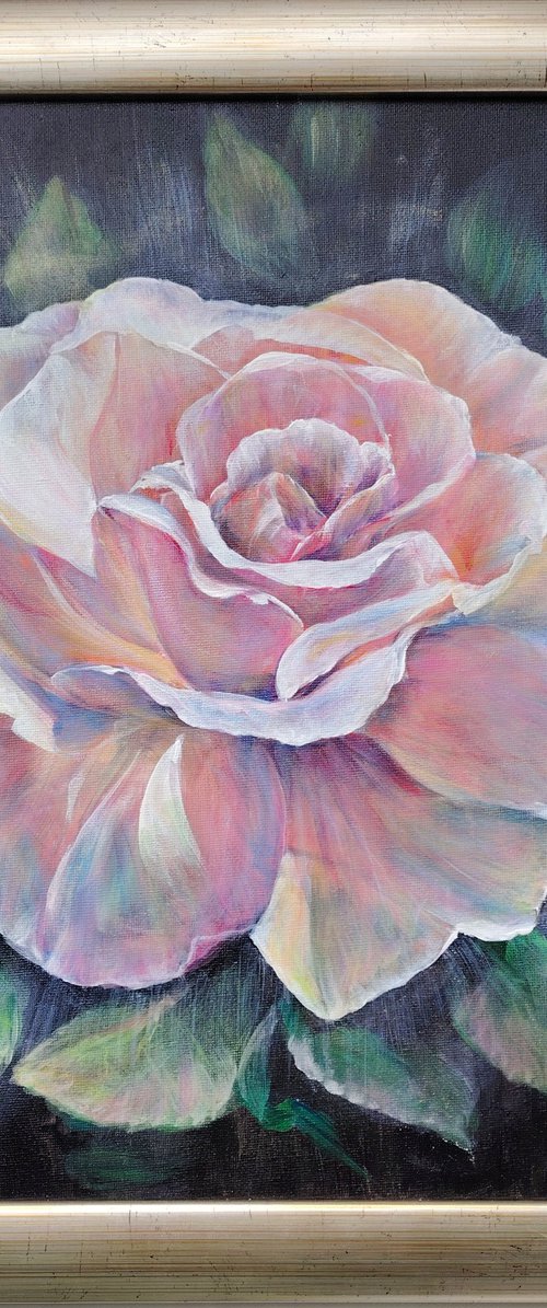 Author's painting "The Rose’s Whisper" . by Elena Pertceva