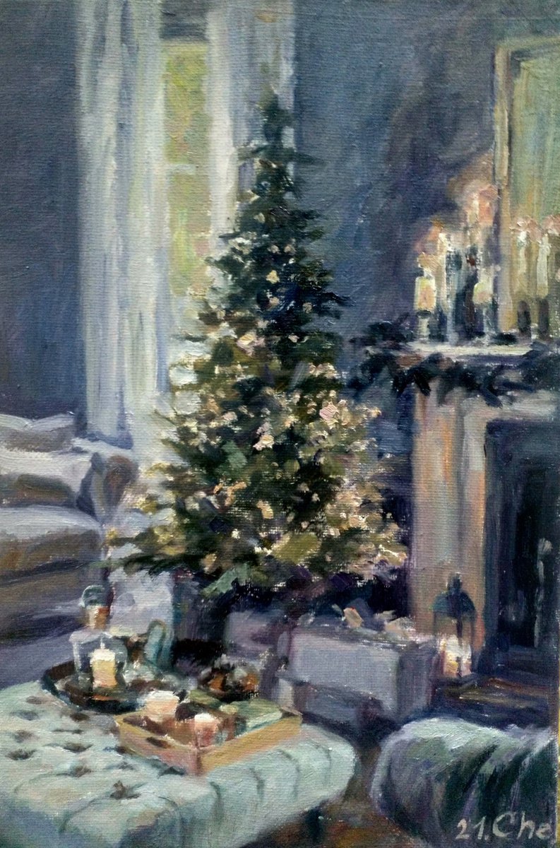 Christmas interior4 by Liudmyla Chemodanova