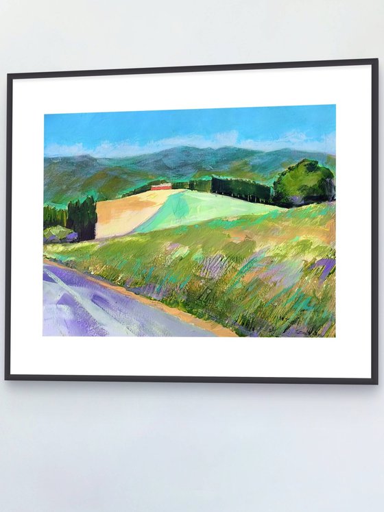 Mountainscape With Red Farm